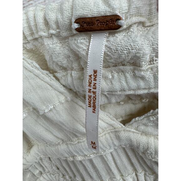 Free People Tie Side Beach Cover Up Dress Womens Medium Cream Ivory Lace - Picture 7 of 9